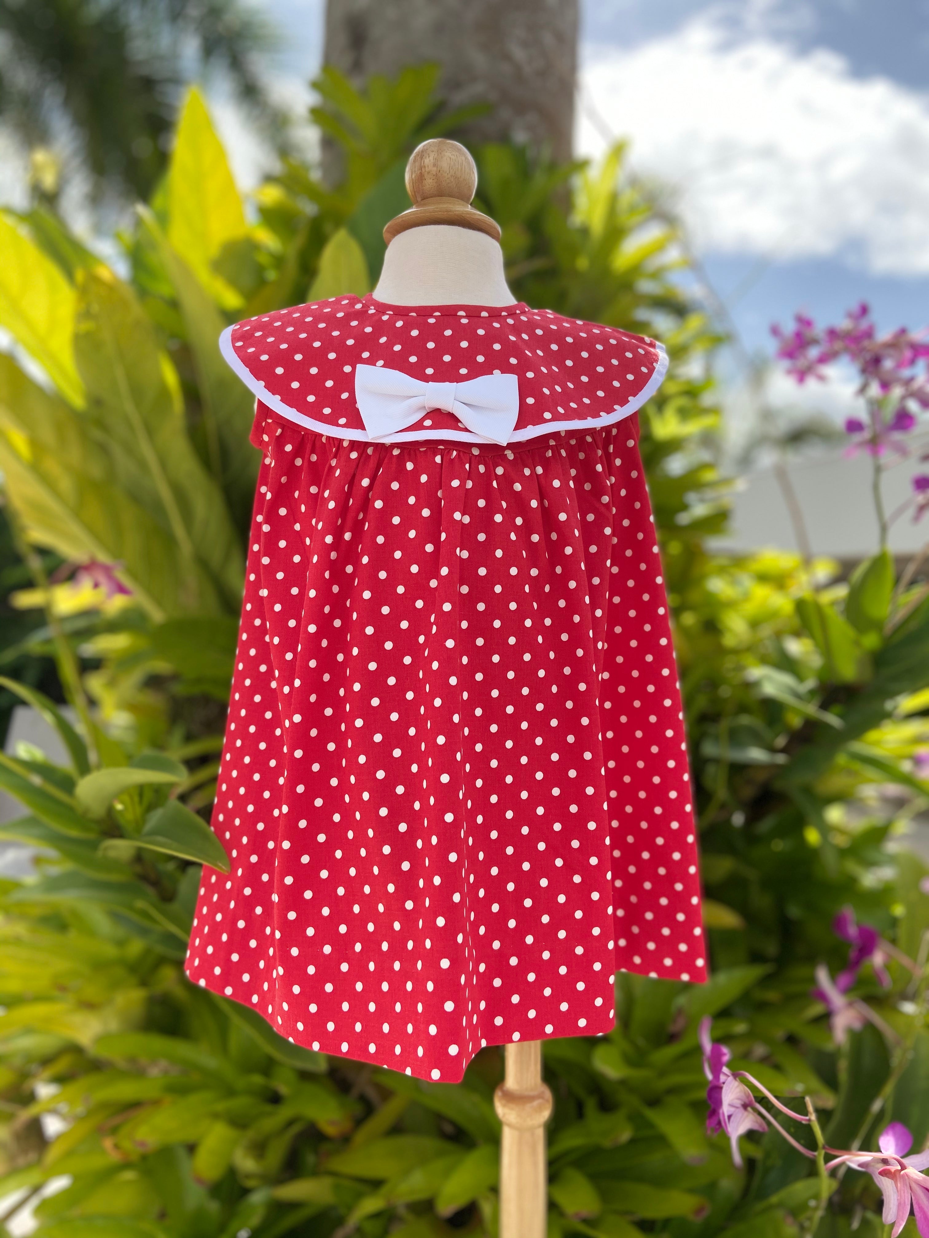 Red & White Cotton Dress