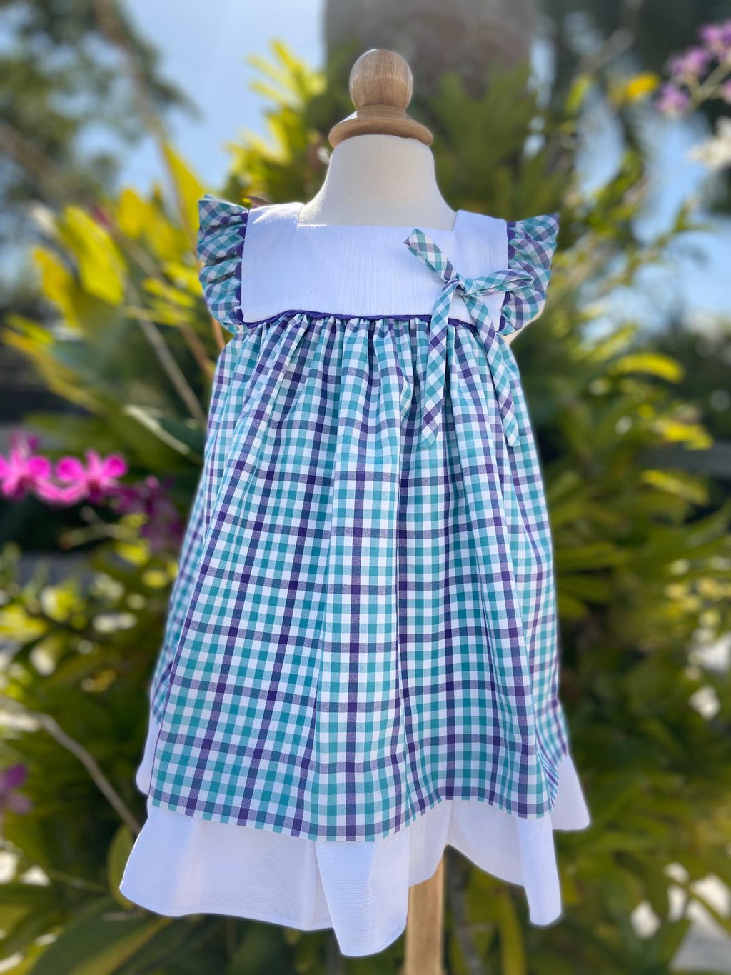 Gingham and Pique Dress